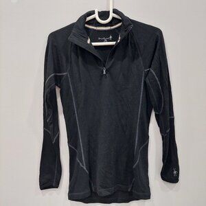 Smartwool Women's XS Quarter Zip Pullover 100% merino wool Purple Baselayer